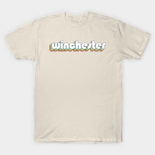 Winchester - Retro Rainbow Typography Faded Style T-Shirt